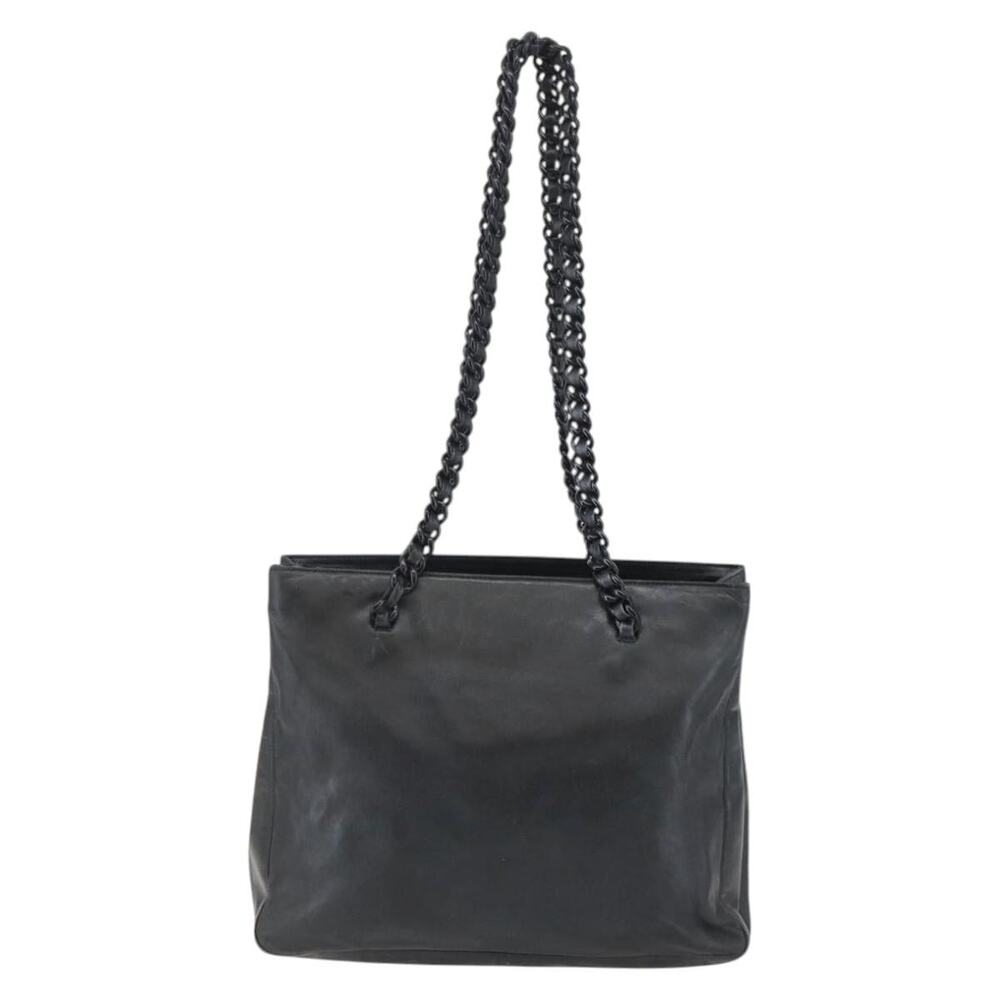 PRADA Shoulder Bag Leather Black - Picture 2 of 9